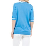 Cristina B Suéter para Dama Azul Extra Grande Cristina B Suéter para Dama Azul Extra Grande