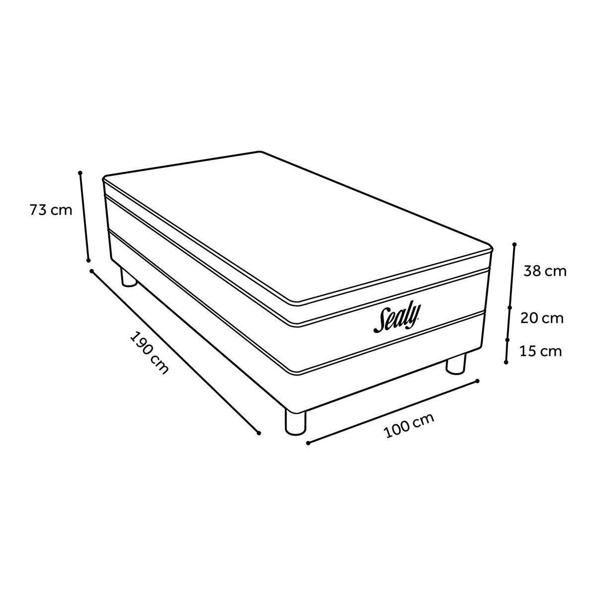 Sealy, Embody Soft Red, Colchón y Box Individual