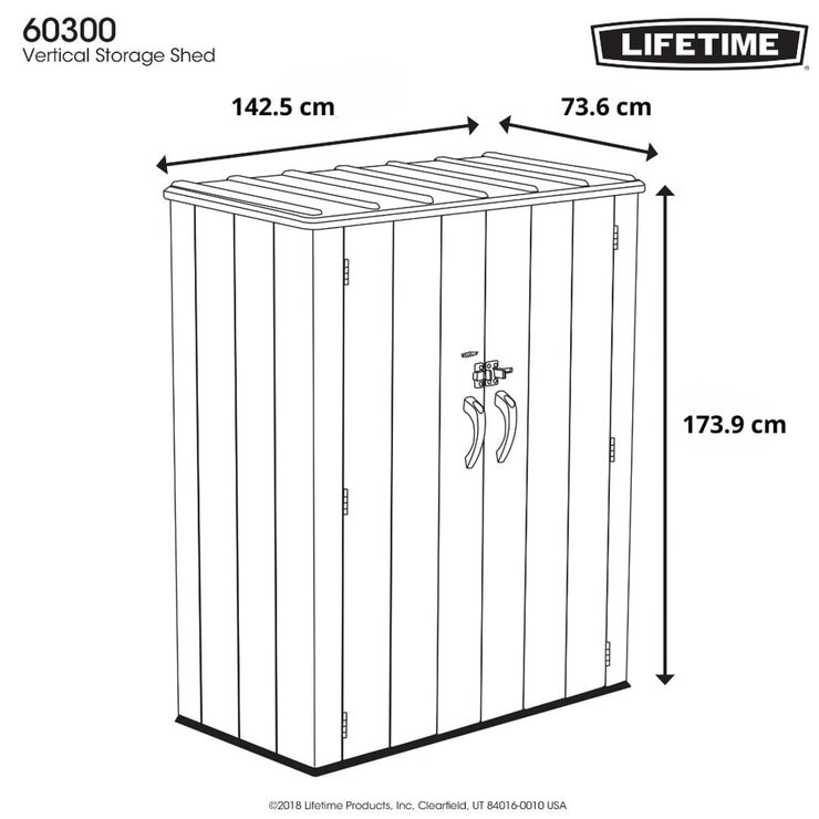 Lifetime, Cobertizo Vertical 173 cm x 73 cm