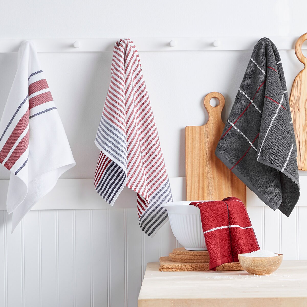 Culinary Classics Toallas de Cocina 8 piezas Rojo Costc...