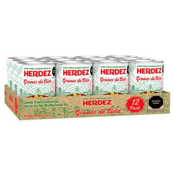 Herdez Granos de Elote 12 pzas de 400 g