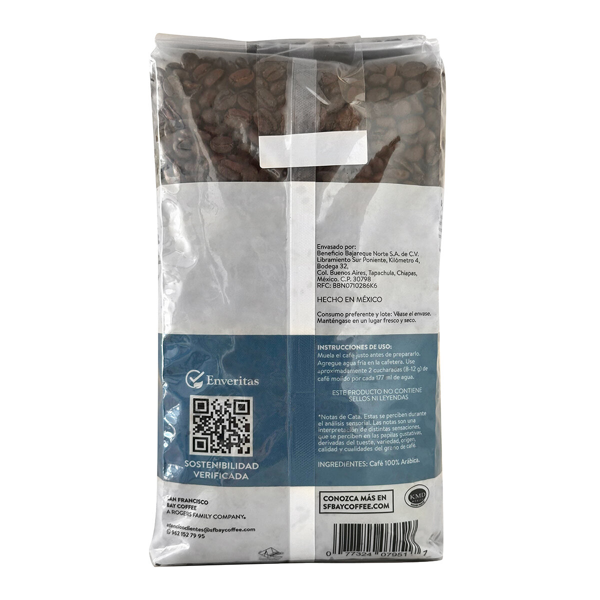 San Francisco Bay Coffee Pete's Espresso Café en Grano de Chiapas 1 kg
