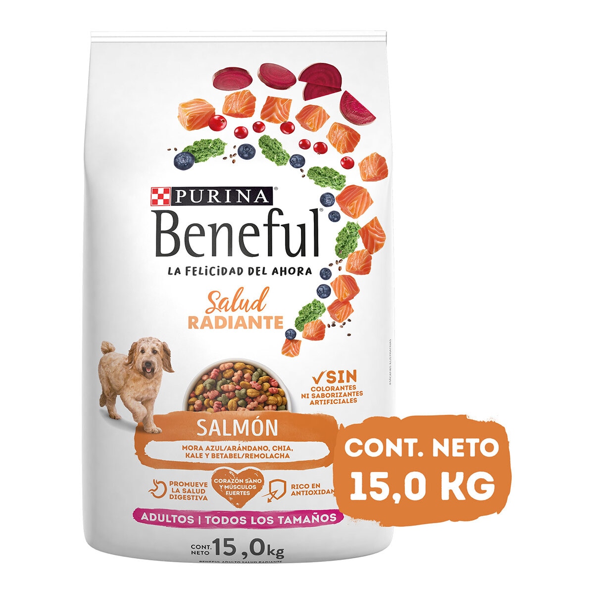 Beneful Alimento para Perro Adulto Sabor Salmón 15 kg
