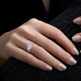 Anillo, Esmeralda, 1.17ctw Diamantes, Platino