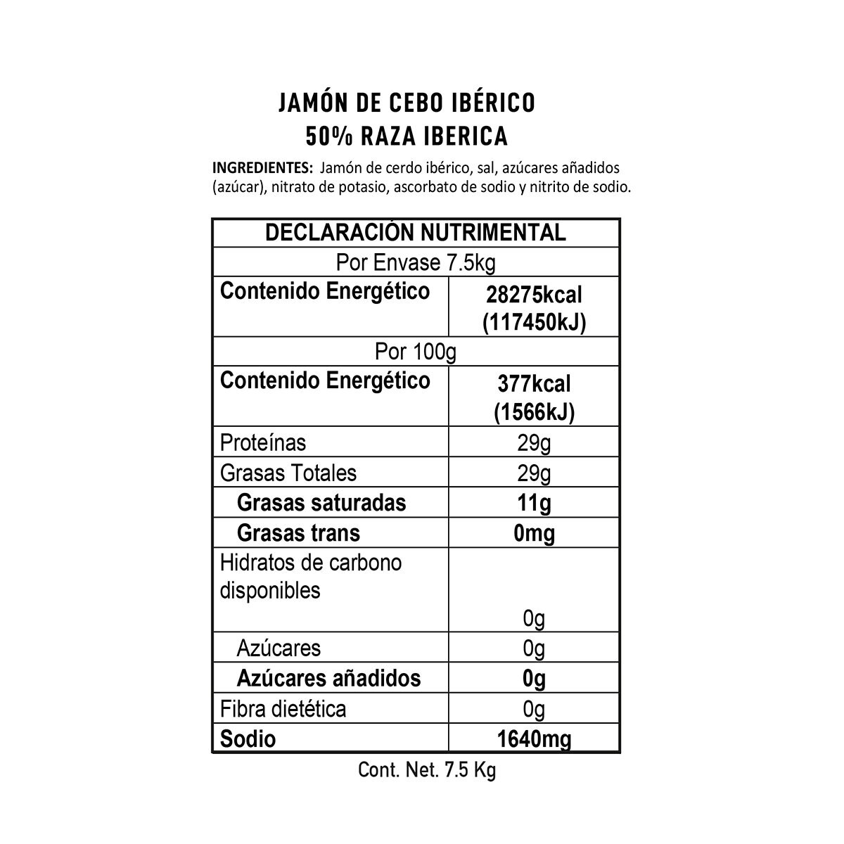 Villar Pata de  Jamón de Cebo Ibérico Peso entre 7.5 - 8 kg