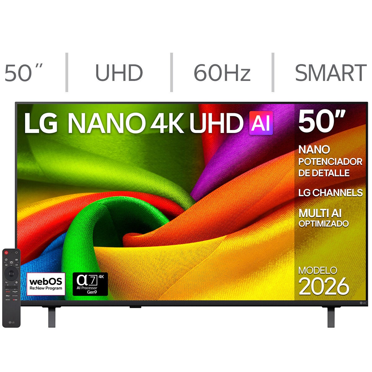 LG Pantalla 50" Nano UHD 4K Smart TV LG Pantalla 50" Nano UHD 4K Smart TV