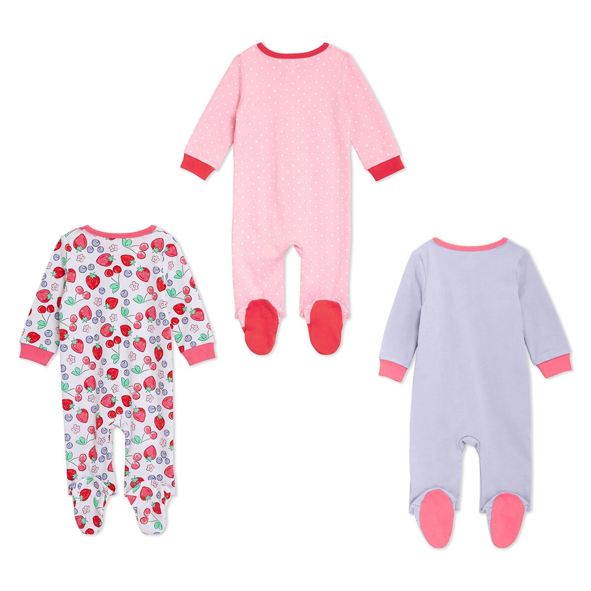 Koala Kids Mameluco 3 piezas para Bebé Cerezas 6 Meses Koala Kids Mameluco 3 piezas para Bebé Cerezas 6 Meses