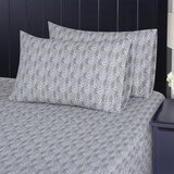 South Point Home Fashions Juego de Sabanas Tamaño King 6 Piezas Dow Leaves