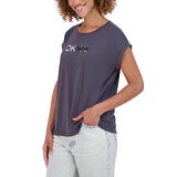 DKNY Playera para Dama Gris Mediana