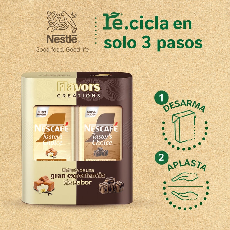 Taster´s Choice Flavors Duo Pack Chocolate Fudge y Vainilla Fudge 2/190 g