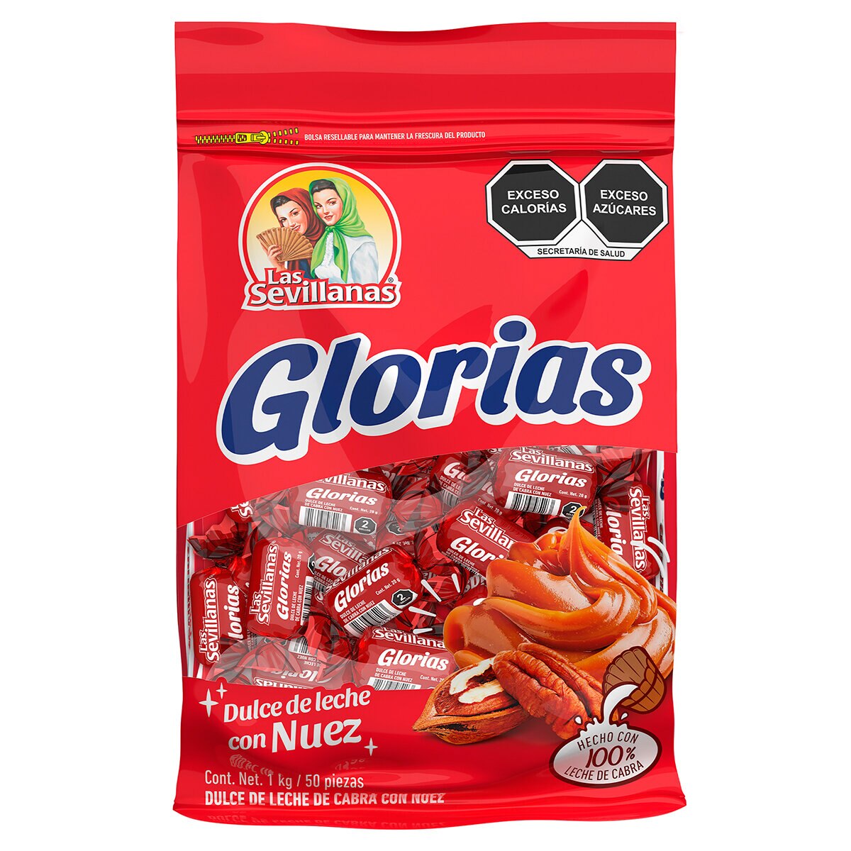 Las Sevillanas Glorias con Nuez 50 pzas de 20 g