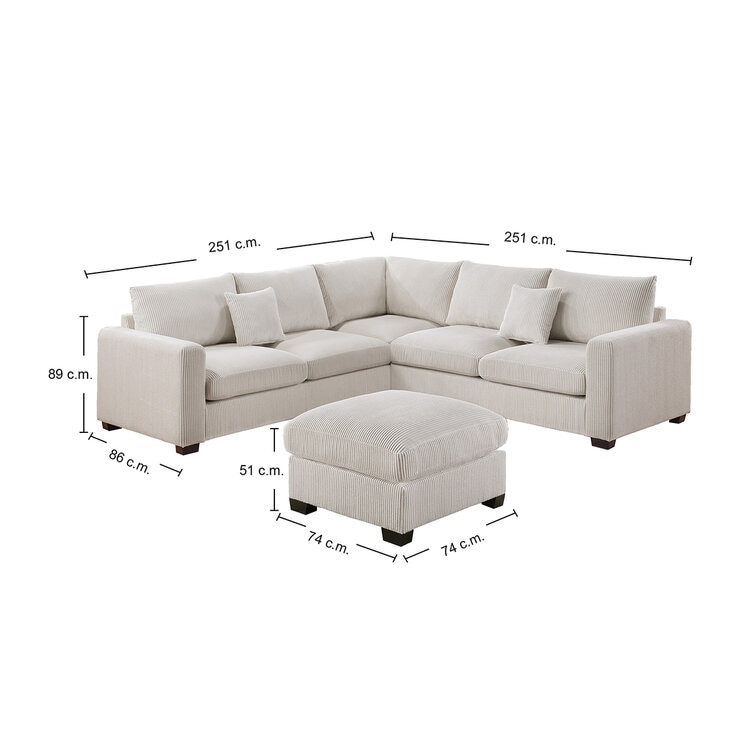 Coaster, Poundex Seccional, 4 piezas