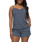 Black Bow Conjunto de Pijama para Dama Azul Mediana