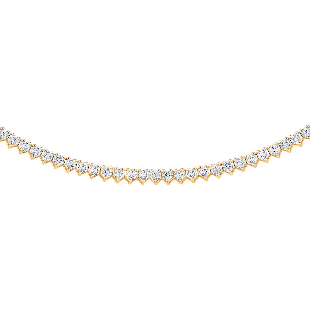 Collar de Diamantes, 5ctw, Oro Amarillo de 14K