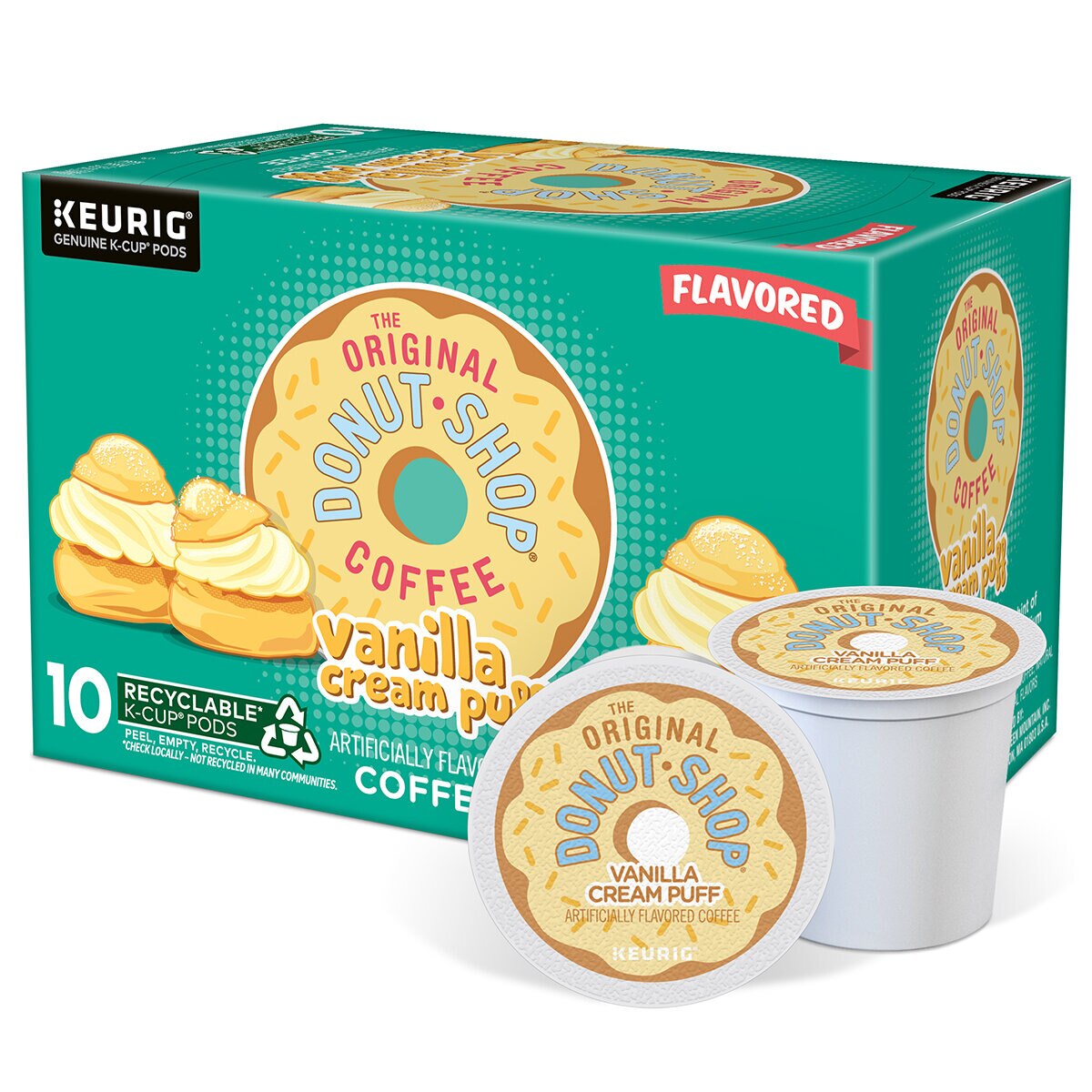 Keurig, The Original Donut Shop Coffee Vanilla Cream, 60 cápsulas K-Cup