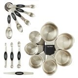 MIU Tazas y Cucharas Medidoras de Acero Inoxidable 15 piezas