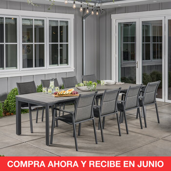 Sunvilla, Dark Forest Comedor Expandible de 9 Piezas para Patio