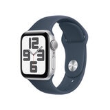 Apple Watch SE (GPS) Caja de aluminio medianoche 40mm con Correa deportiva azul tempestad