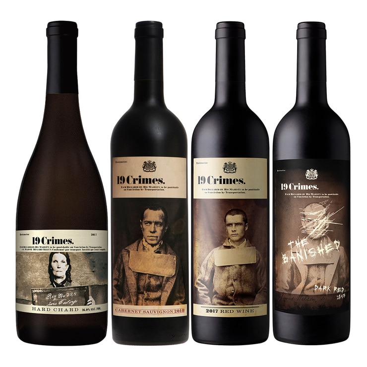 Vino Tinto y Blanco 19 Crimes 4/750ml Costco México
