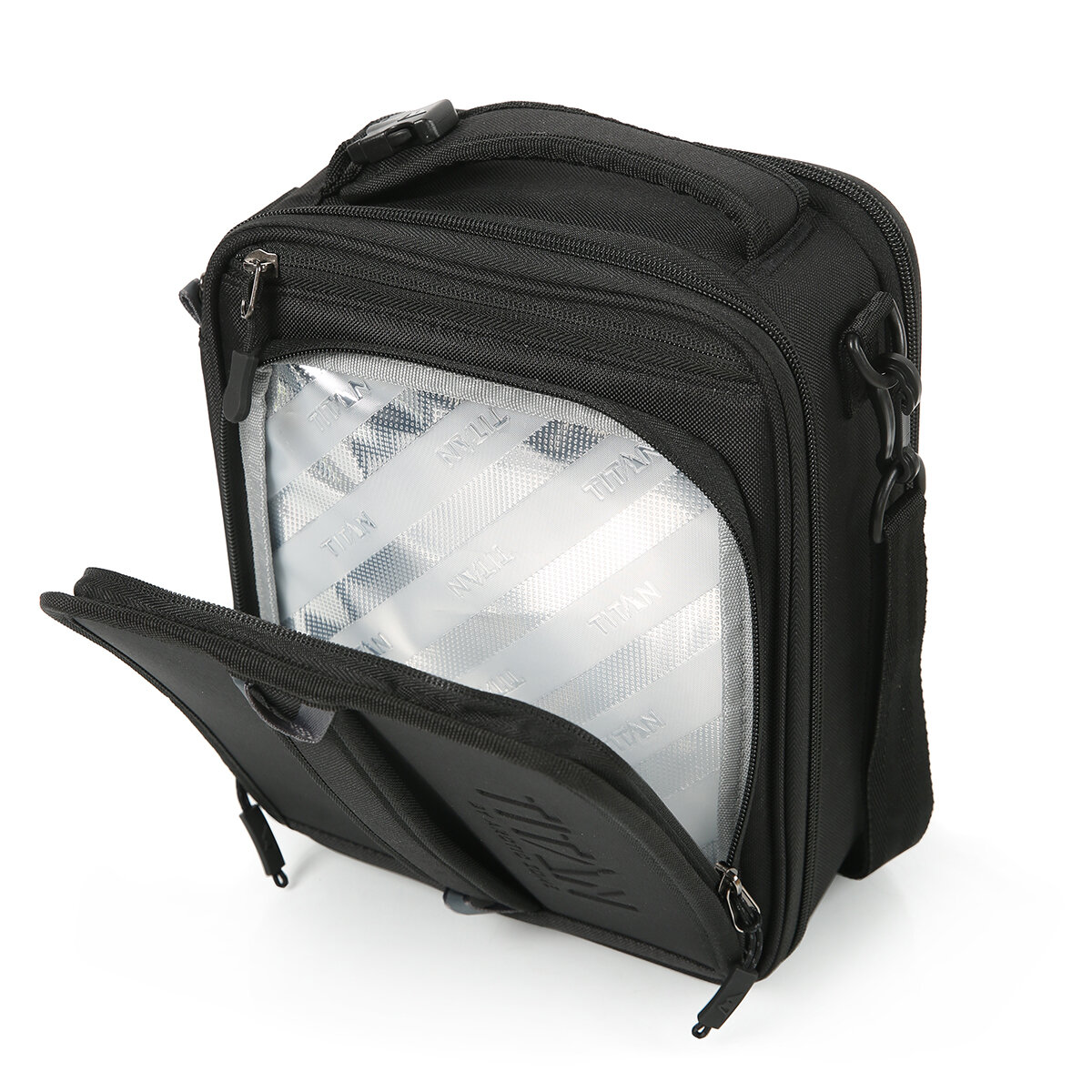Titan Lonchera Expandible con Accesorios Negro