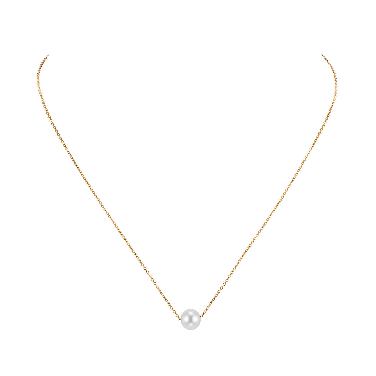 Dije de Perla, 8-9mm, Oro Amarillo de 14K