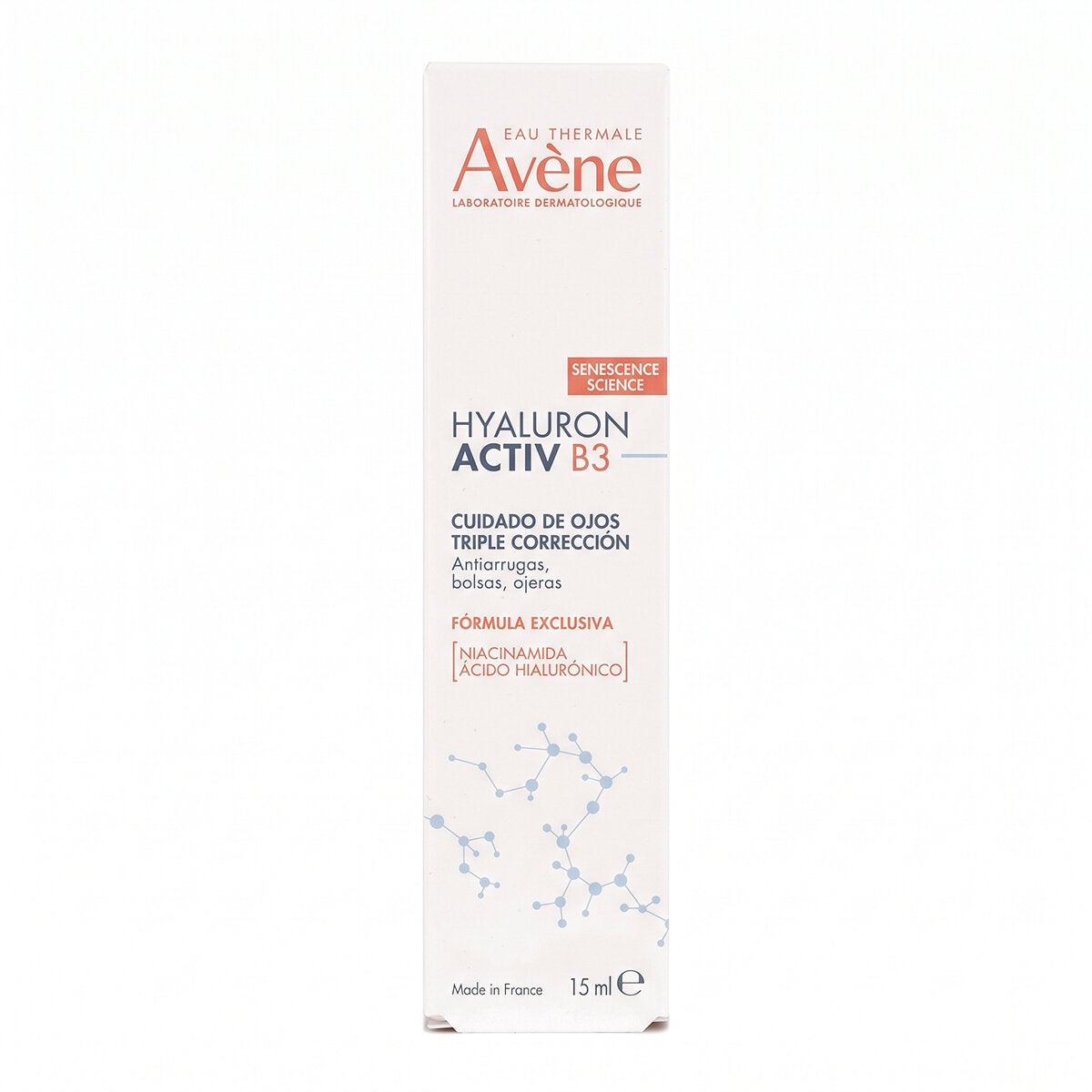 Avène Crema Contorno de Ojos Reafirmante, Regenerador, Corrector Día y Noche HYALURON ACTIV B3 15 ml