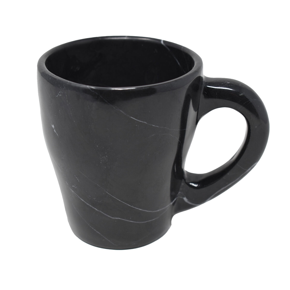 Luhom Juego de Tazas de Mármol 2 piezas Negro