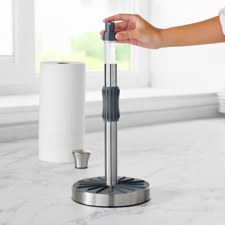 Kamenstein Portarollos de Acero Inoxidable para Servitoallas con Rociador Integrado