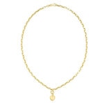 Collar con Dije de Corazón, Roro Amarillo 14k Collar con Dije de Corazón, Roro Amarillo 14k