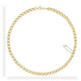 Cadena para Dama, 45.72cm, Oro Amarillo de 14k