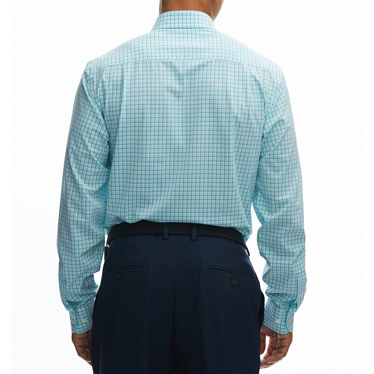 Lands End Camisa para Caballero Verde Cuello 16/16.5 Manga 36/37