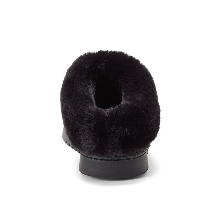Dearfoams Pantufla para Dama Negro Mediana (24.5 cm / 25 cm)