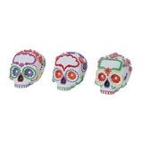 Figuras de Calaveritas de Azúcar con Luces LED, Juego de 3 Pzas. Figuras de Calaveritas de Azúcar con Luces LED, Juego de 3 Pzas.