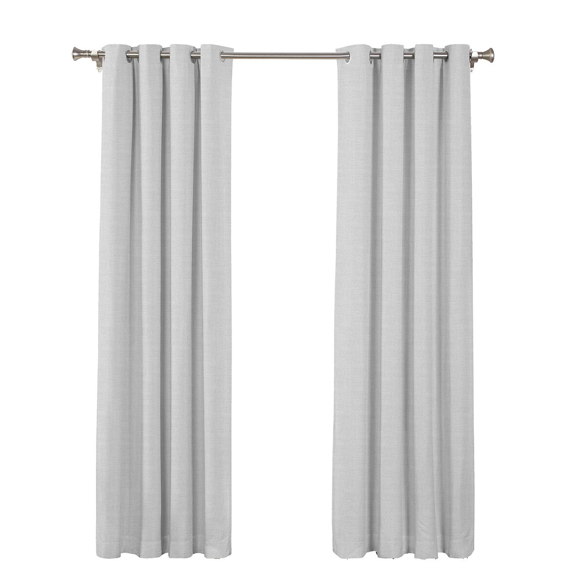 SUN + BLK Cortinas con Bloqueo Total de Luz 132cm x 241cm SILVER