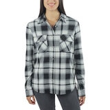 Jachs Camisa de franela para Dama Grande Negro
