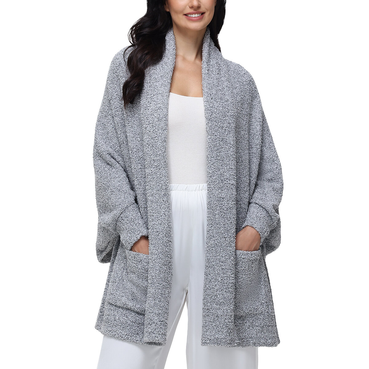 525 Suéter para Dama Gris Chica-Mediana