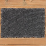 Riviera Home Tapete Para Baño con Diseño de Ondas 60 cm x 91 cm  Gunmetal Blue