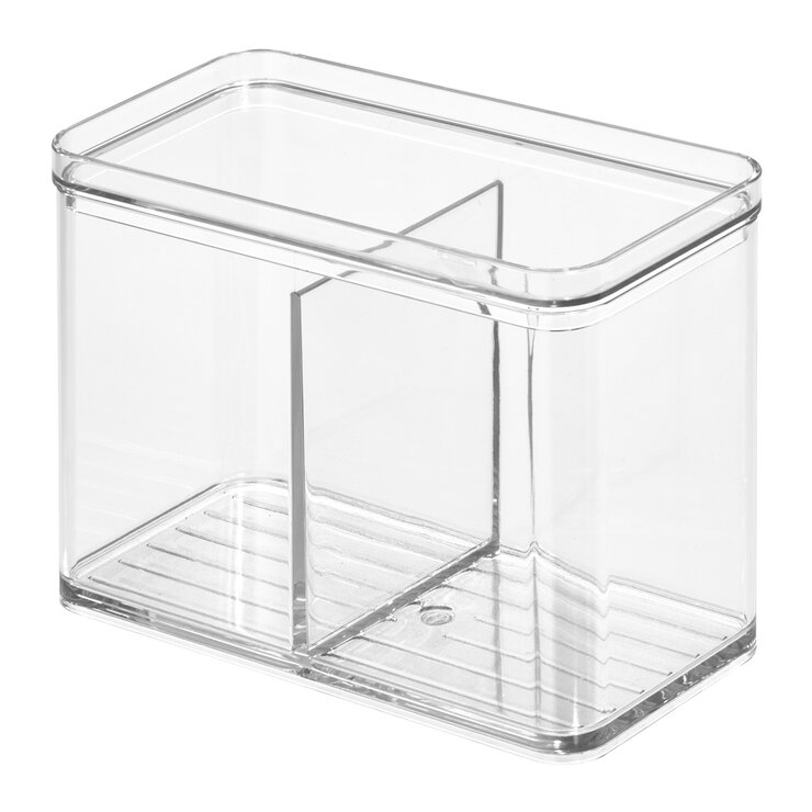 IDesign Organizador de Plástico Reciclado Transparente de 4 Piezas