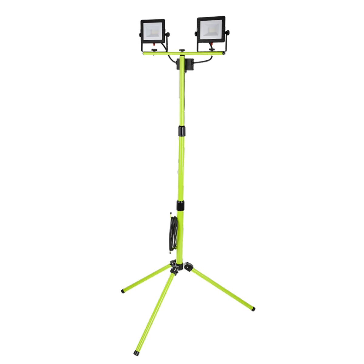 Luceco, Lámpara de Trabajo LED con Tripié y Doble Cabezal - 20W