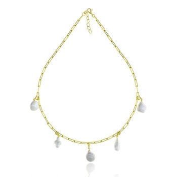 Mayfer Collar .925 Bañado en Oro, con Charms Removibles