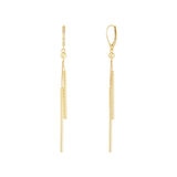 Aretes de Barra Colgantes, de Oro Amarillo de 14K