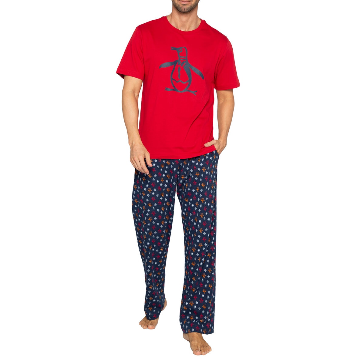 Original Penguin Conjunto Pijama para Caballero rojo mediana