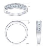 Anillo, 0.50ctw Diamantes, Oro Blanco de 14K Anillo, 0.50ctw Diamantes, Oro Blanco de 14K