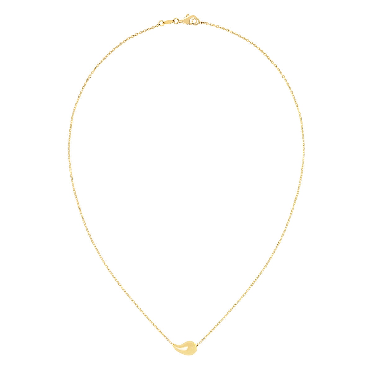 Collar con Gota, 43.18cm, Oro Amarillo 14K