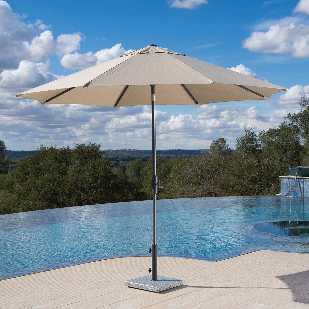 SunVilla, Sombrilla Redonda de 3m, Beige