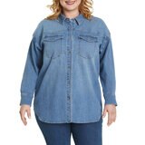 Gloria Vanderbilt Sobre camisa para Dama Azul Mediana