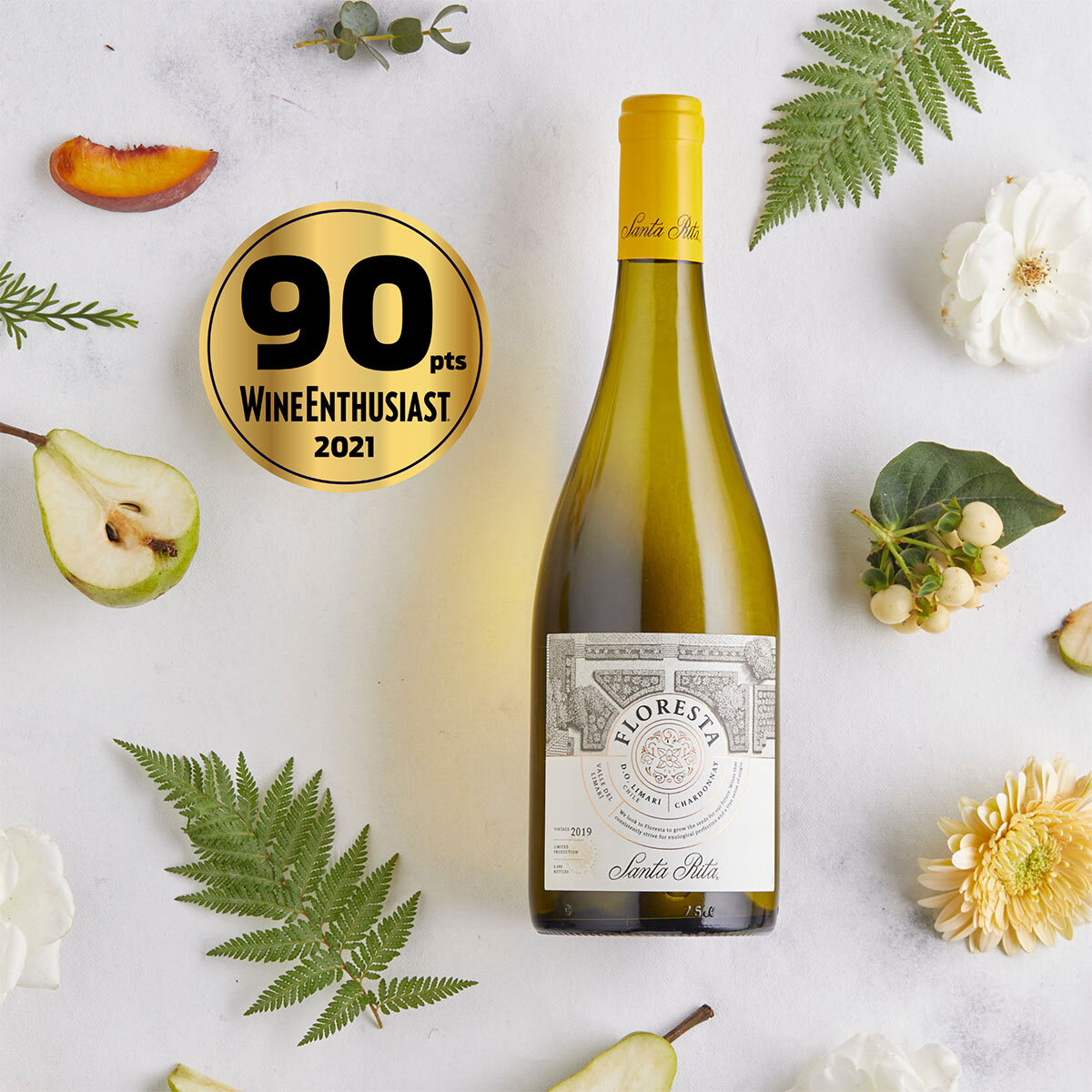 Vino Blanco Santa Rita Floresta Chardonnay 750 ml