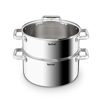Tefal Batería de Cocina de Acero Inoxidable Tri-capa de 3 Piezas