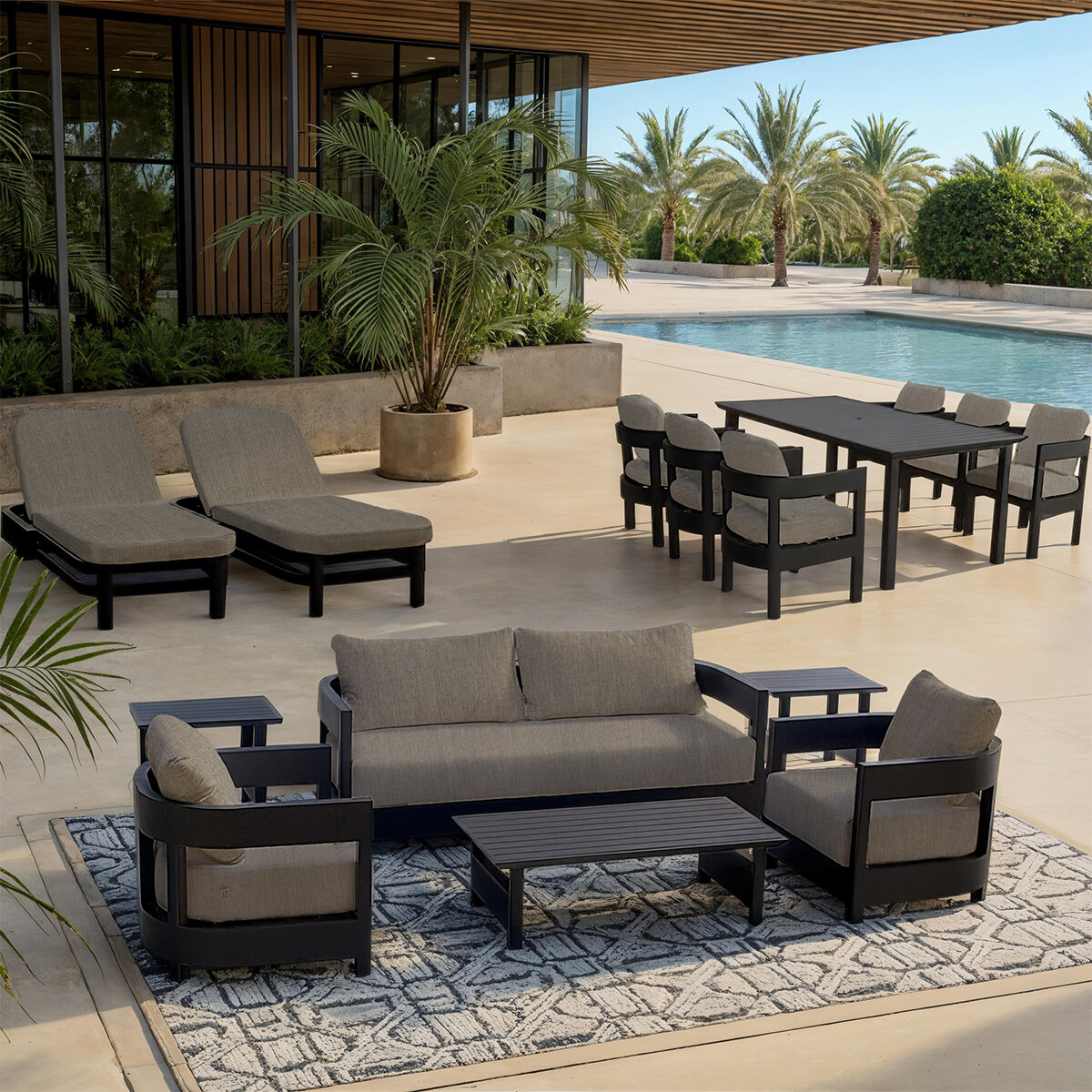 MoDe Living, Sanford Estate Colección de Patio, 15 piezas