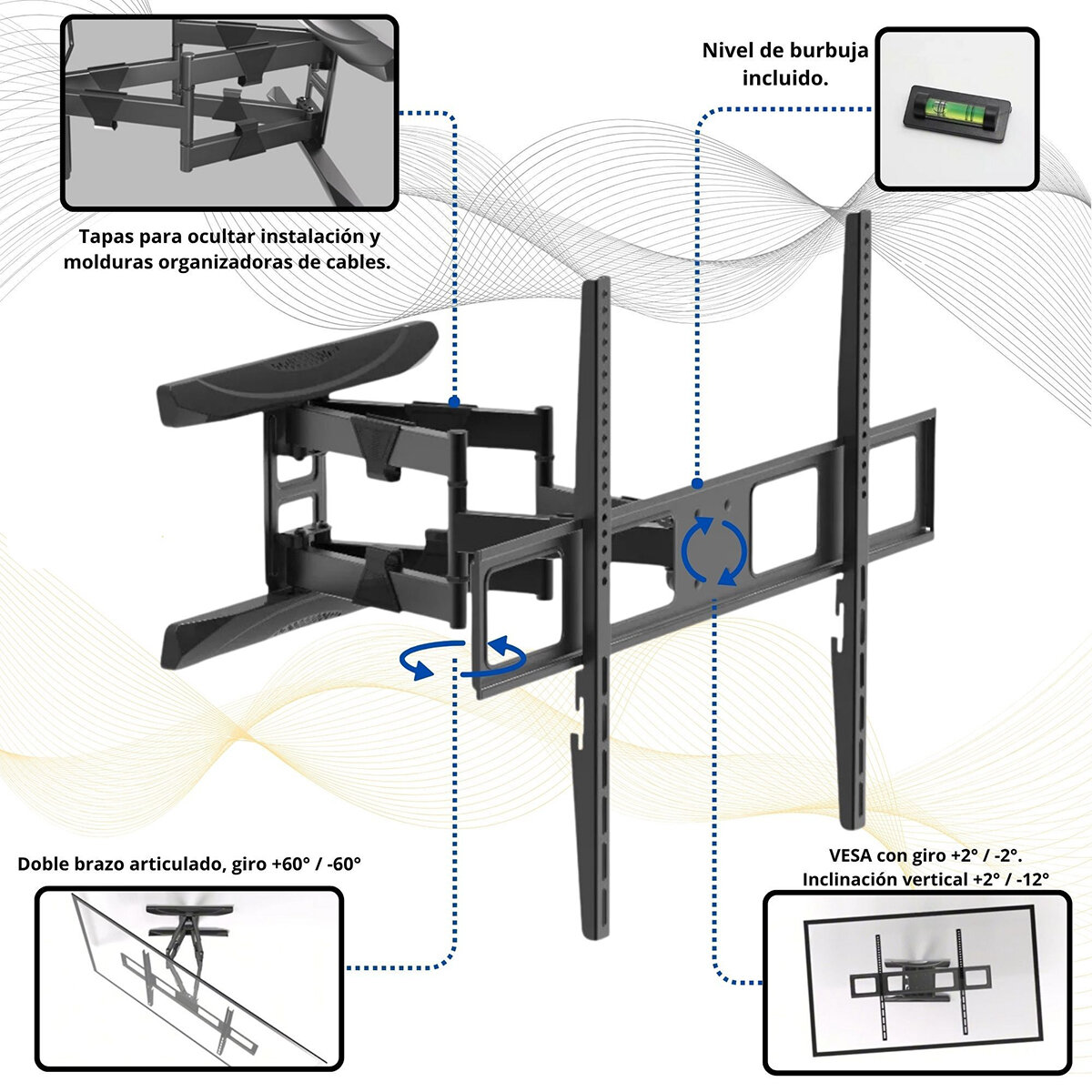 Blackrock Onix Soporte de Pantalla 50 a 98"